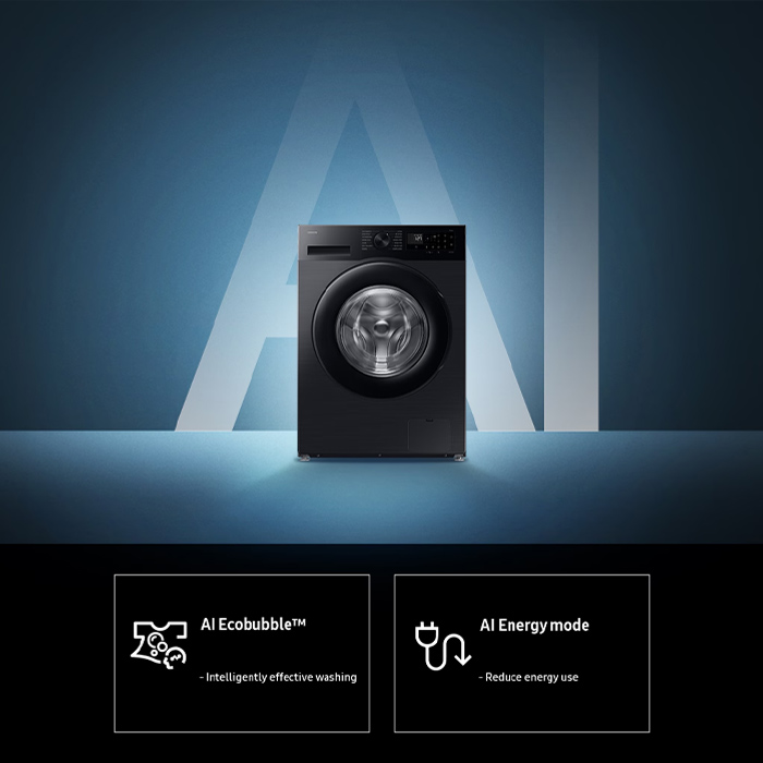 Samsung Mesin Cuci Front Loading Bespoke AI Washer Super Speed 10 kg (Putih) - WW10DG5U34AESE